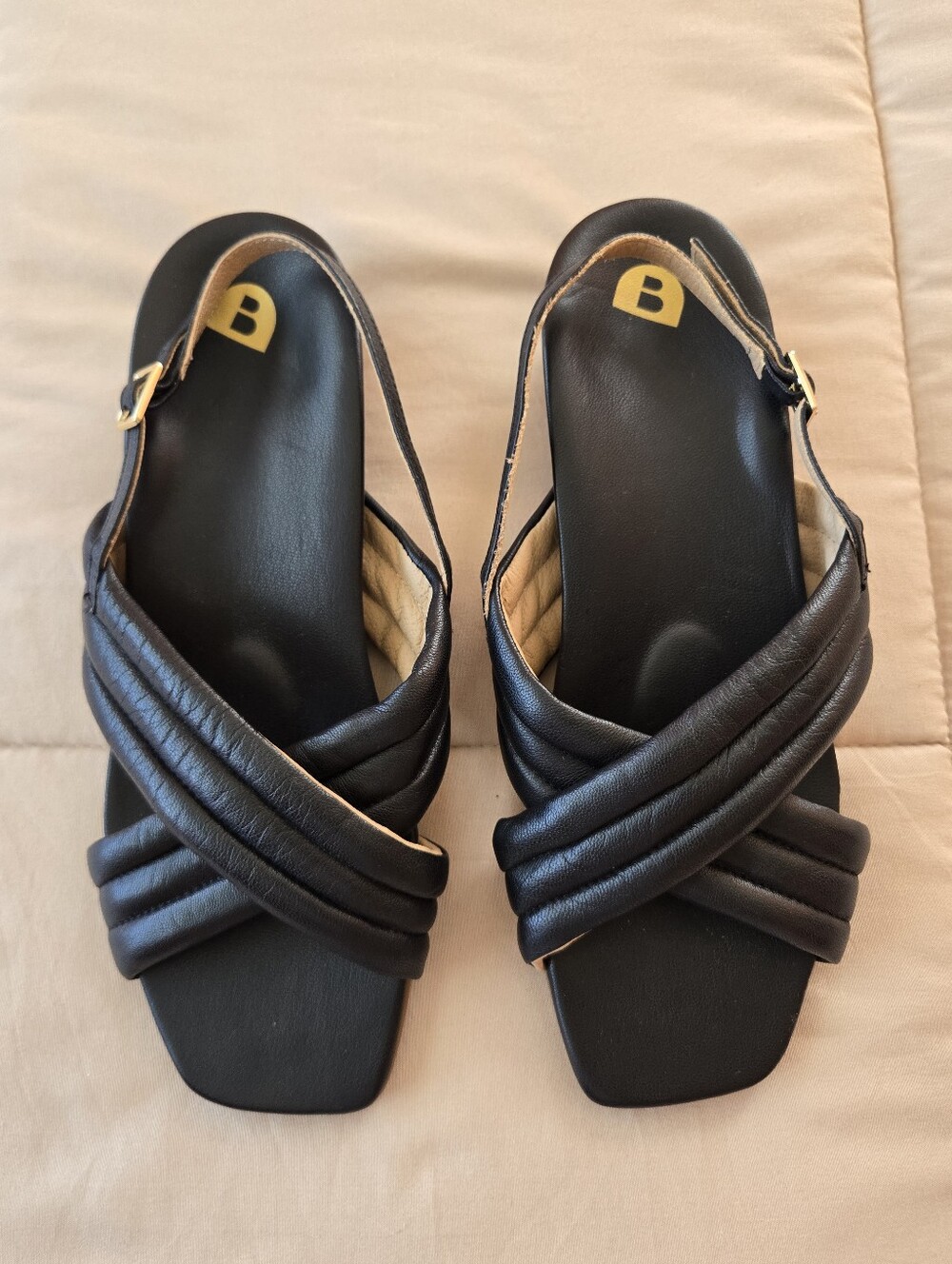 Bared Footwear Black Leather Batis Criss Cross strap sandals, EU 41 - Picture 2 of 9
